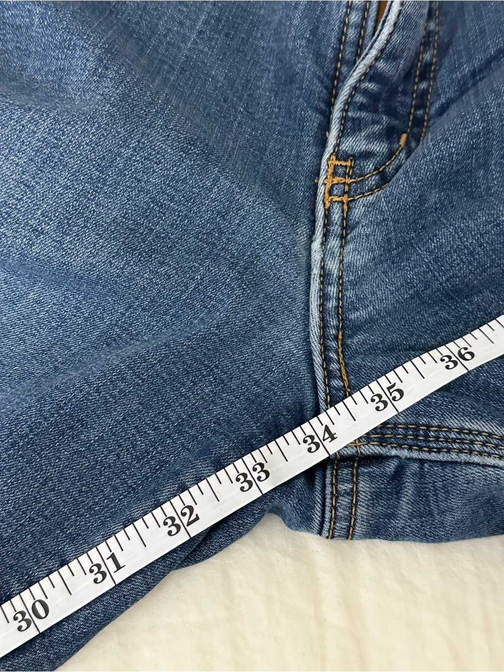 Carhartt Flannel Lined Straight Leg Jeans Women 6 Tall Workwear Denim Blue Pants - Picture 6 of 7
